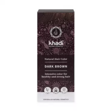 Khadi -  Khadi Henna naturalna - Ciemny brąz, 100 g 